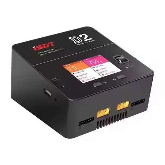 ISDT D2 Dual 200W 12A Smart Balance Charger with Built-in Power Supply Smart Battery Charger